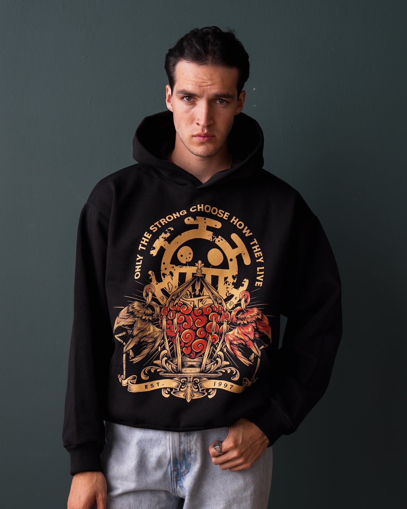 Only The Strong Get To Choose Law Hoodie / Black