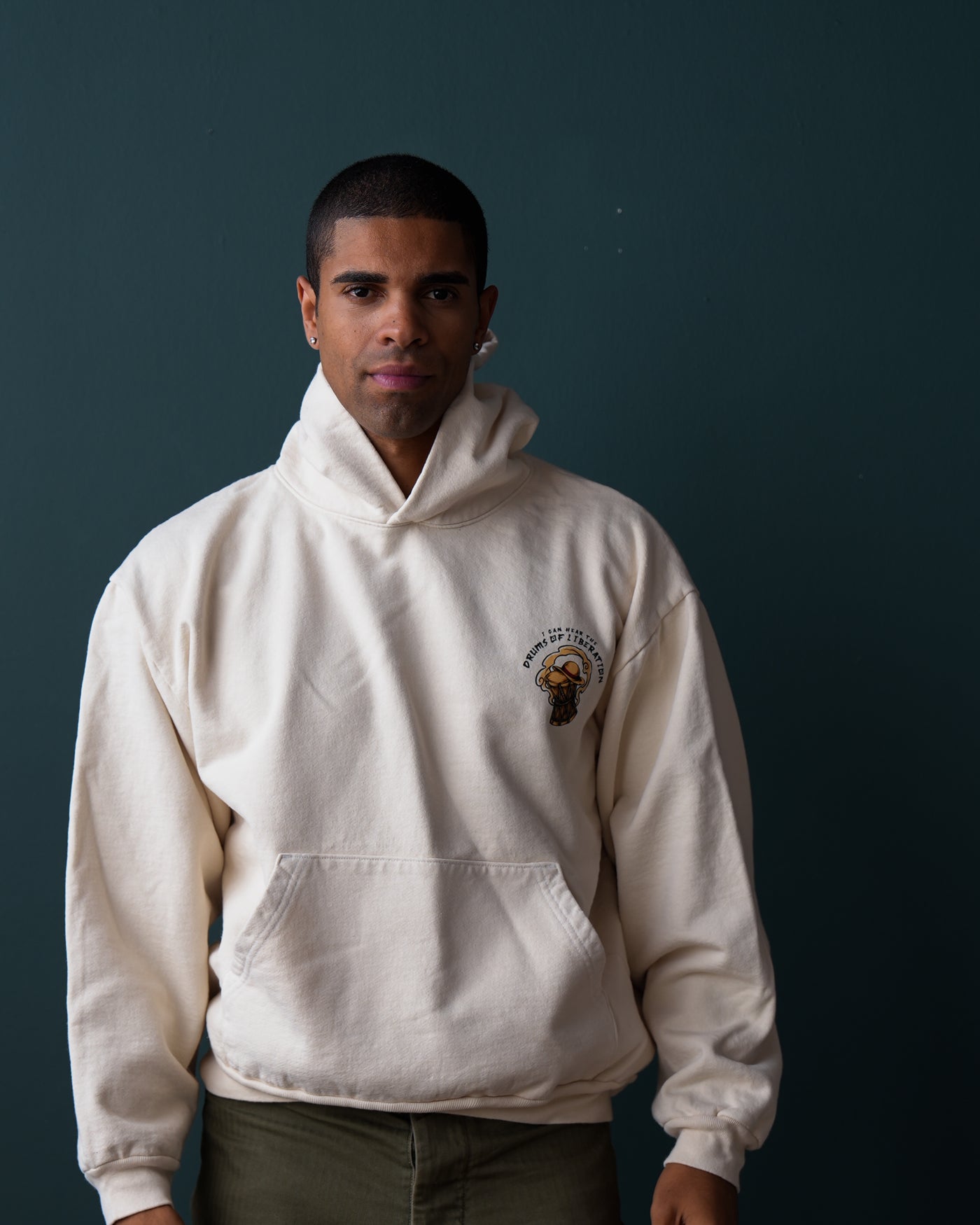 Drums of Liberation Hoodie / Cream