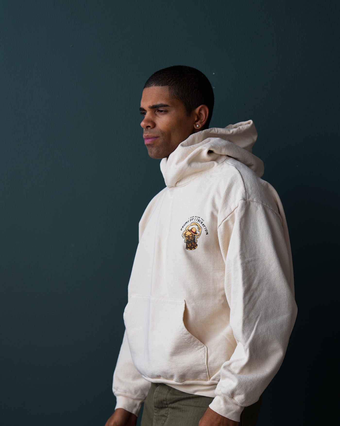 Drums of Liberation Hoodie / Cream