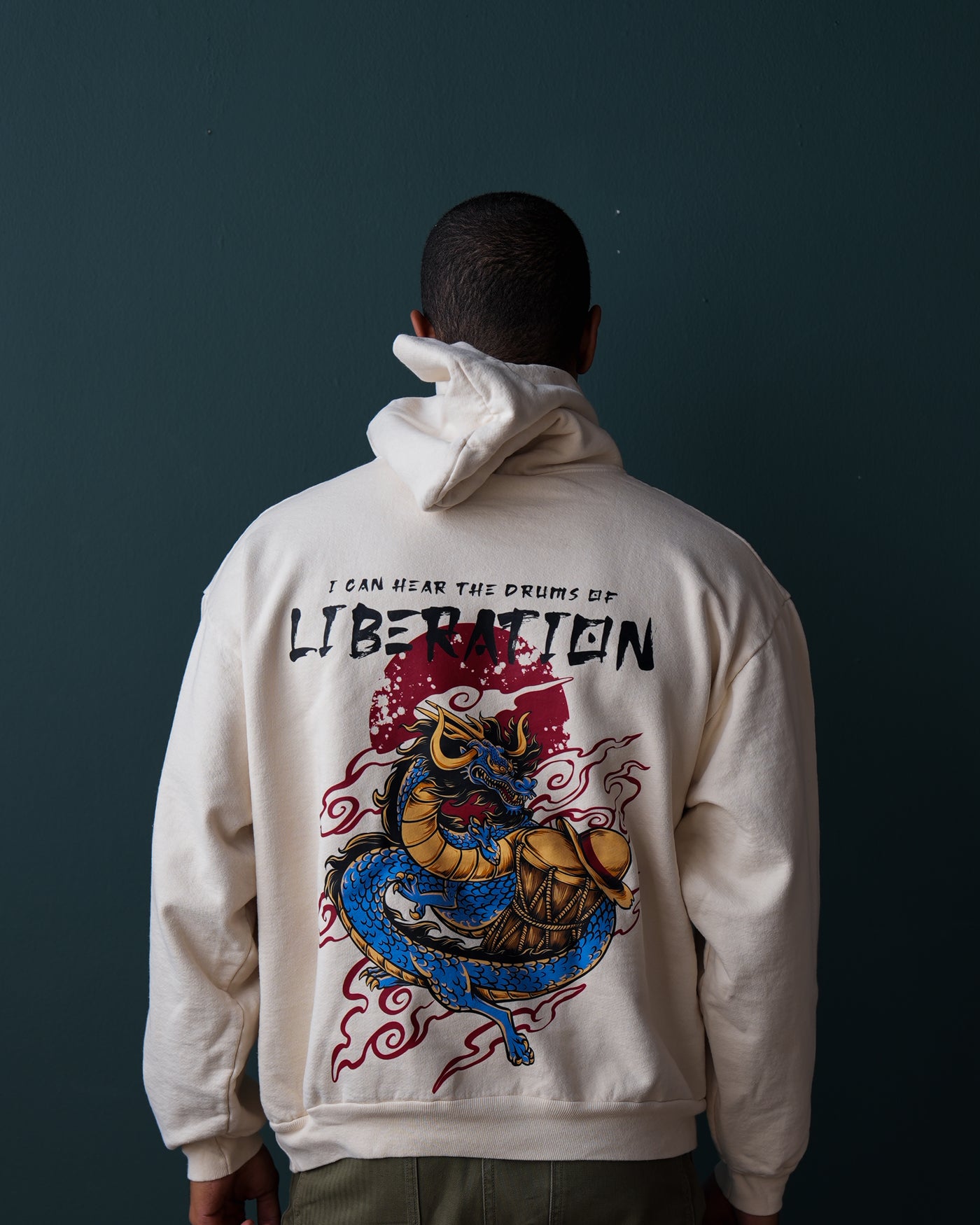 Drums of Liberation Hoodie / Cream