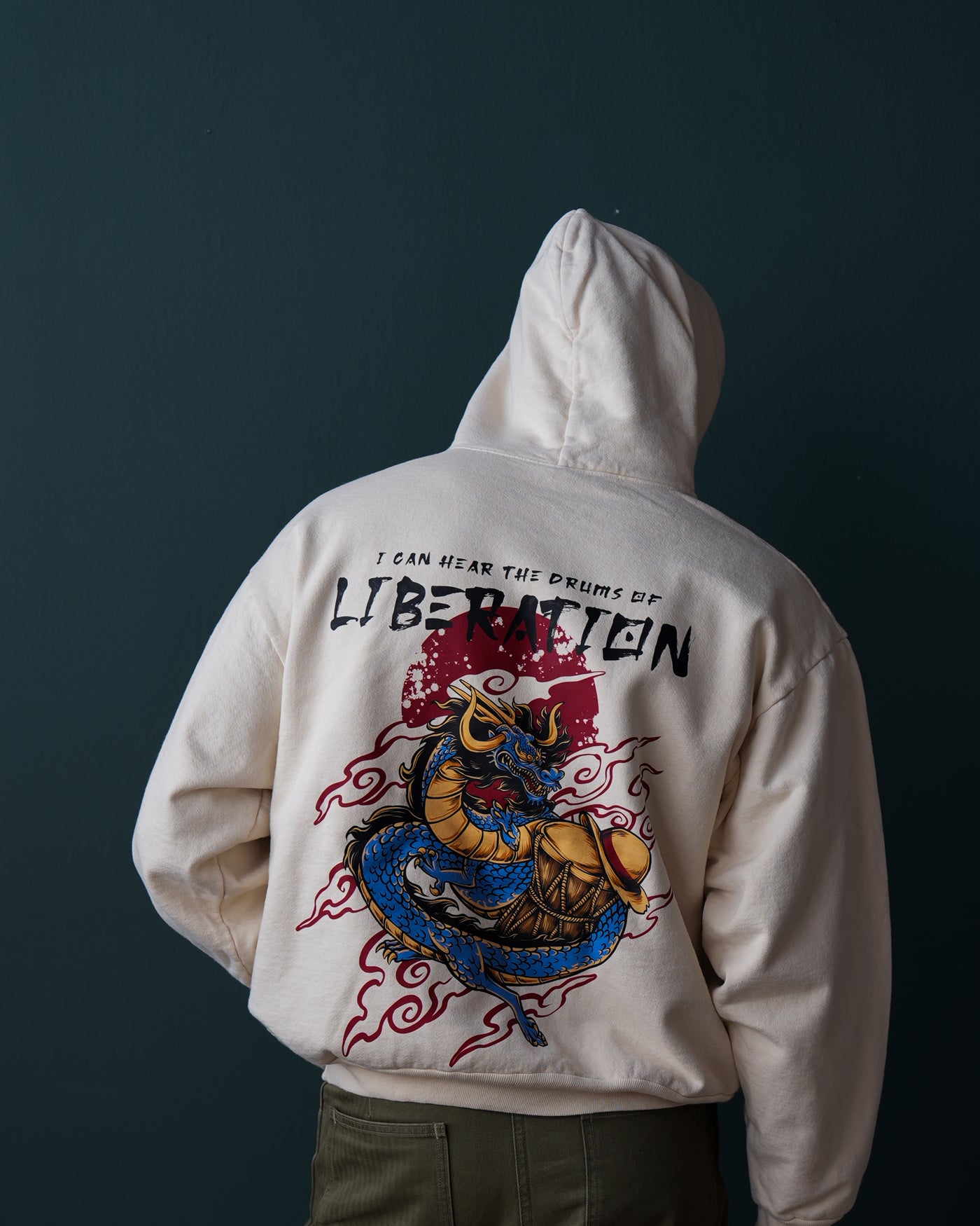 Drums of Liberation Hoodie / Cream