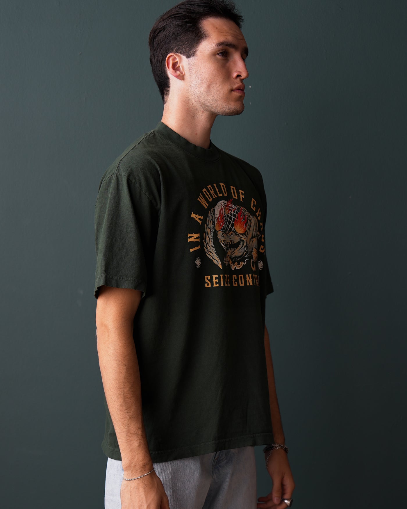 Seize Control Croc T-Shirt / Green