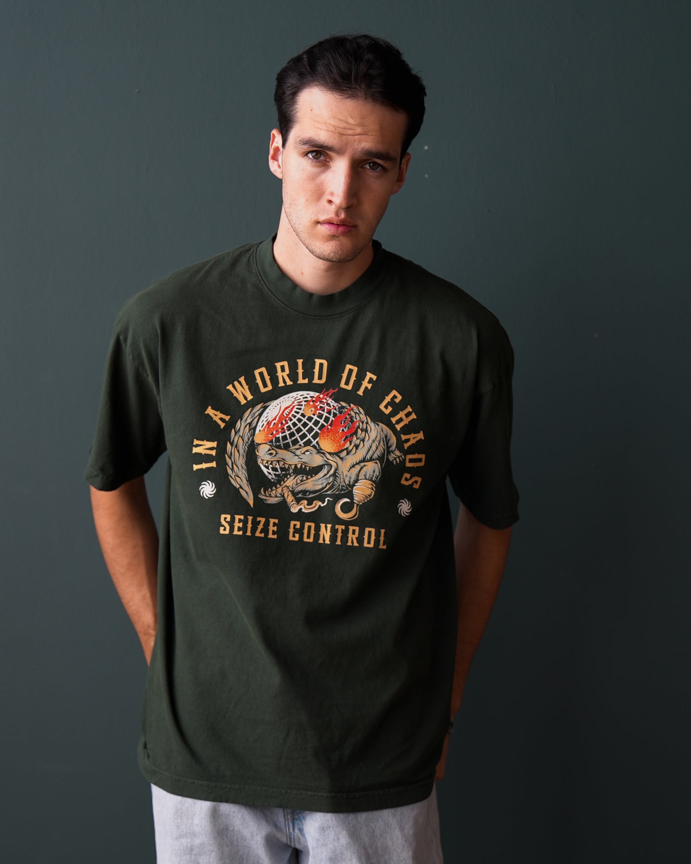 Seize Control Croc T-Shirt / Green