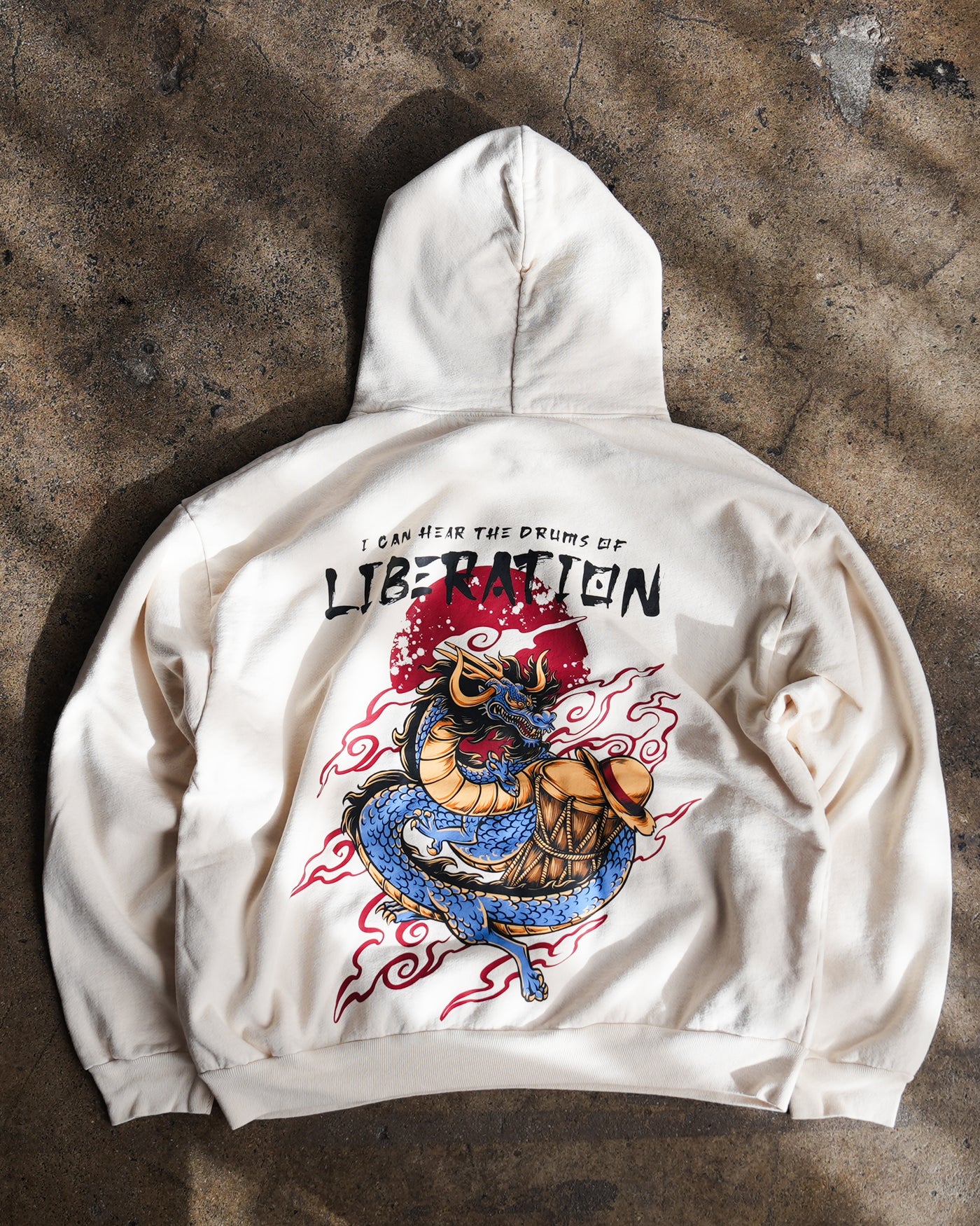 Drums of Liberation Hoodie / Cream