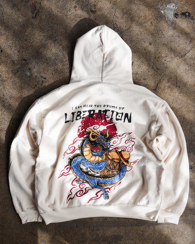 Drums of Liberation Hoodie / Cream