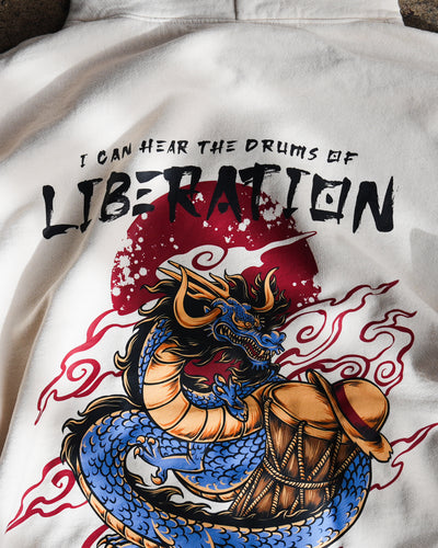 Drums of Liberation Hoodie / Cream