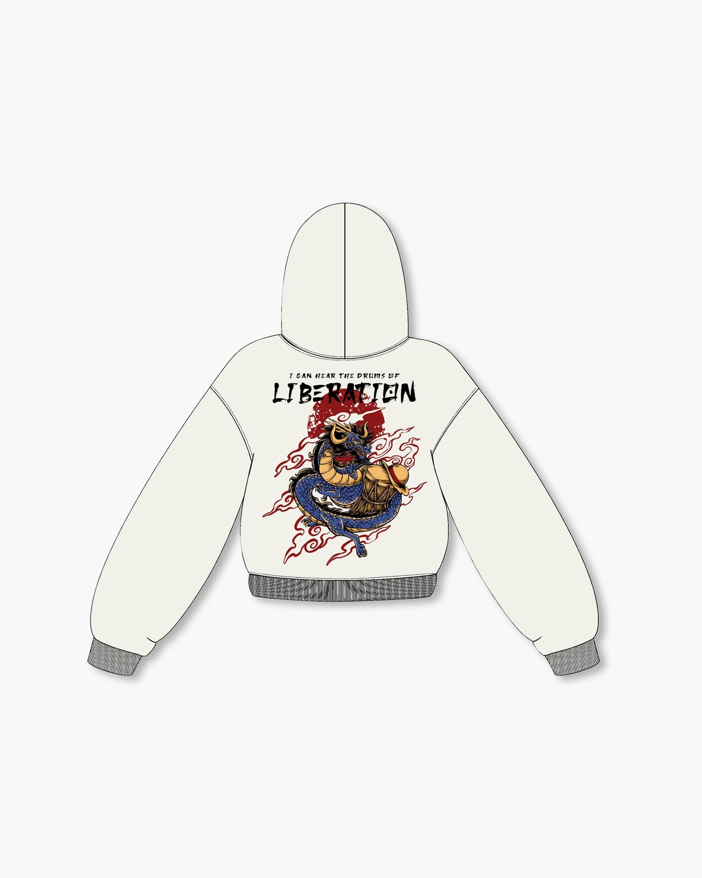 Drums of Liberation Hoodie / Cream