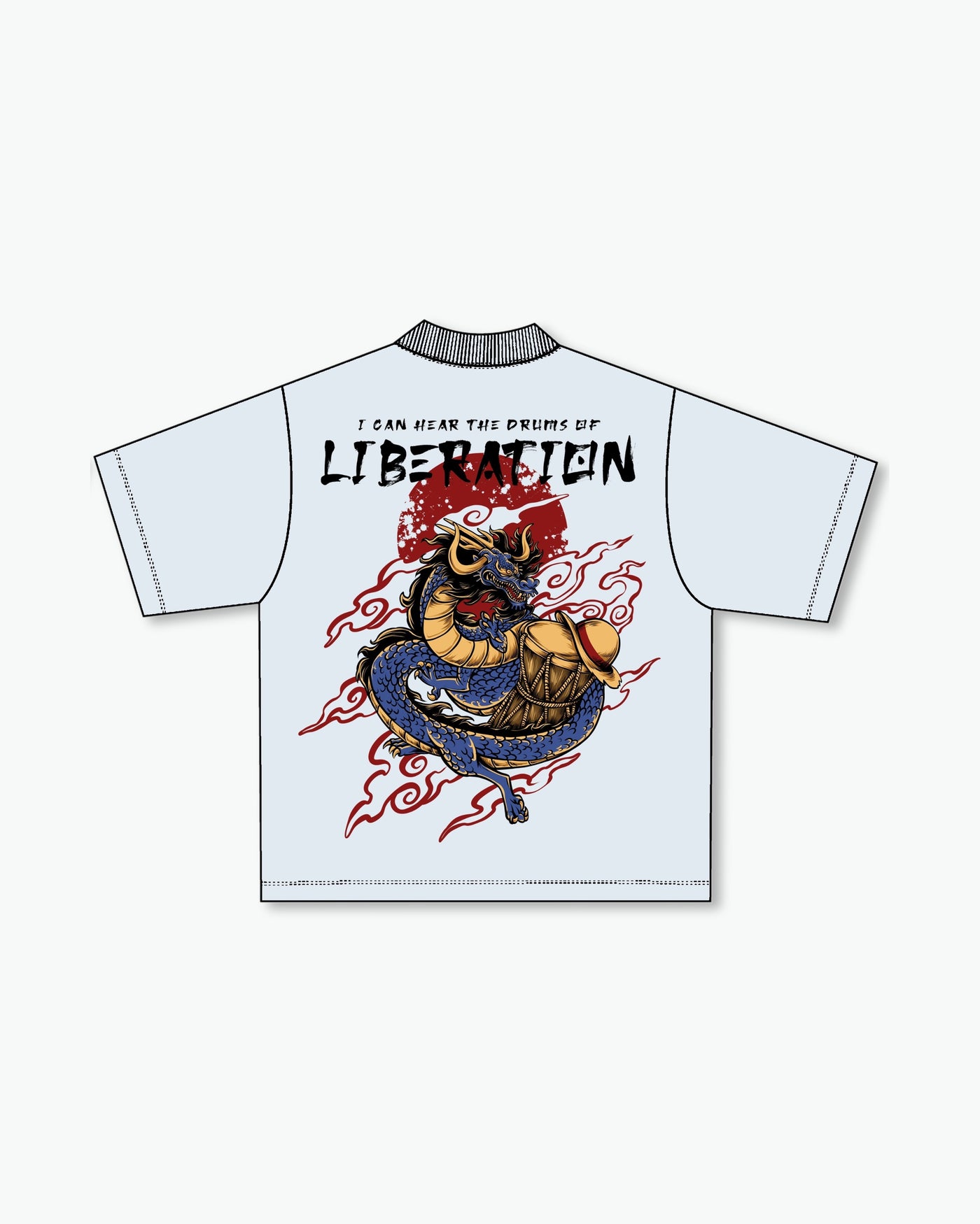Drums of Liberation T-Shirt / Cloud Blue