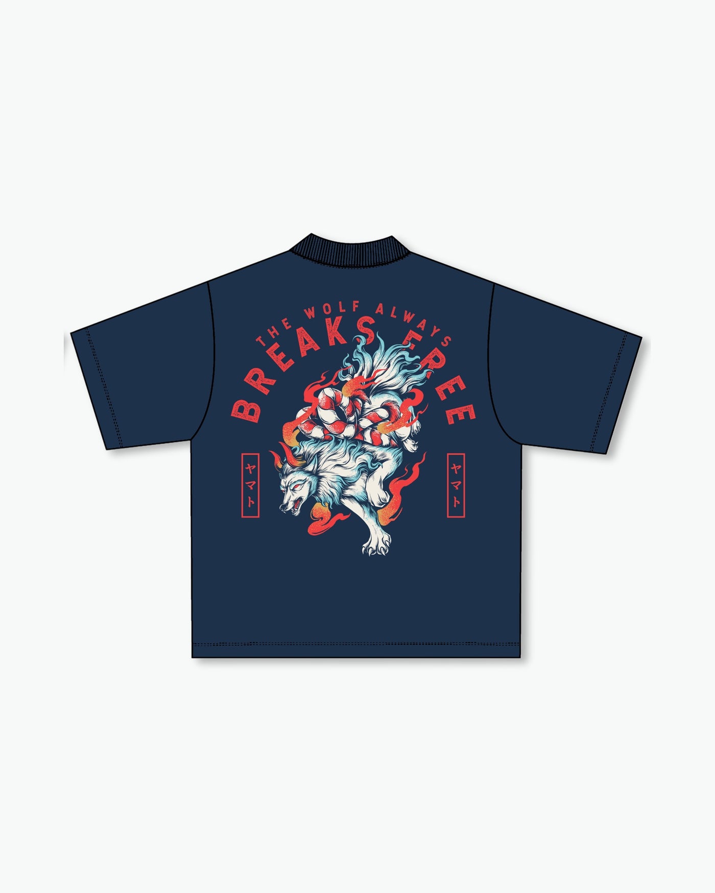 Wolves Break Free Yamato T-Shirt / Blue